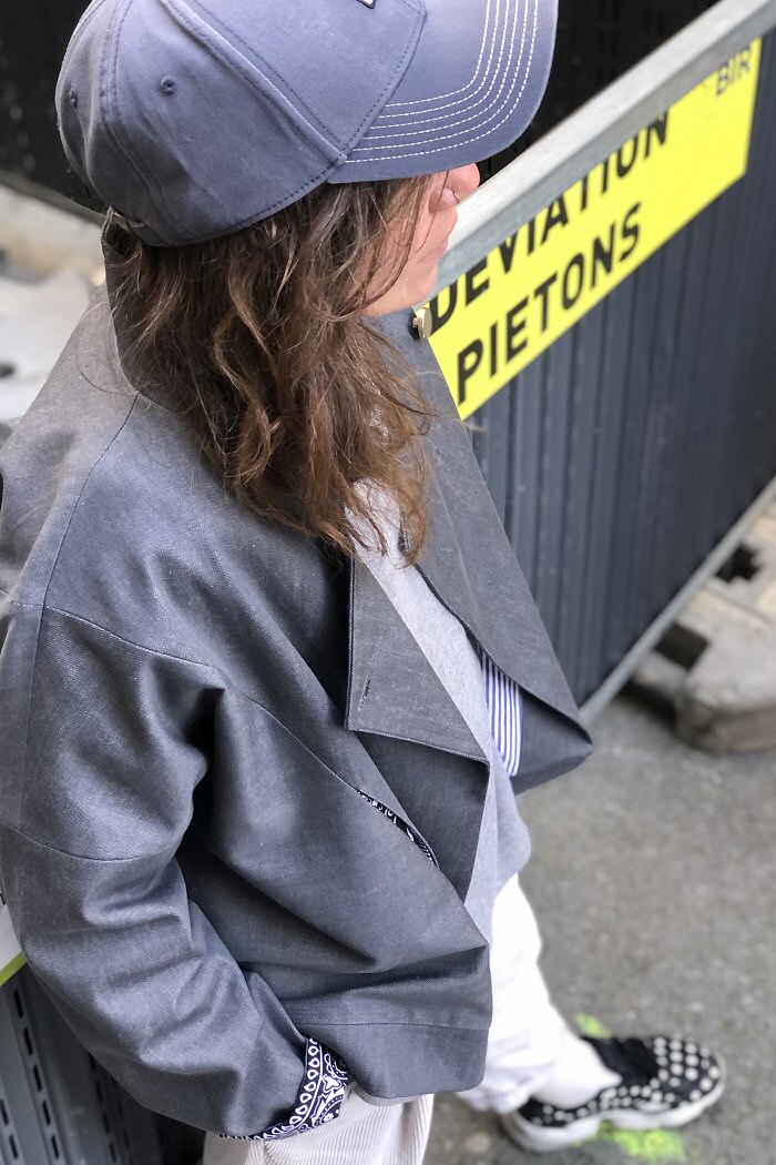 XP | Matières à réflexion veste Michael denim gris bandana