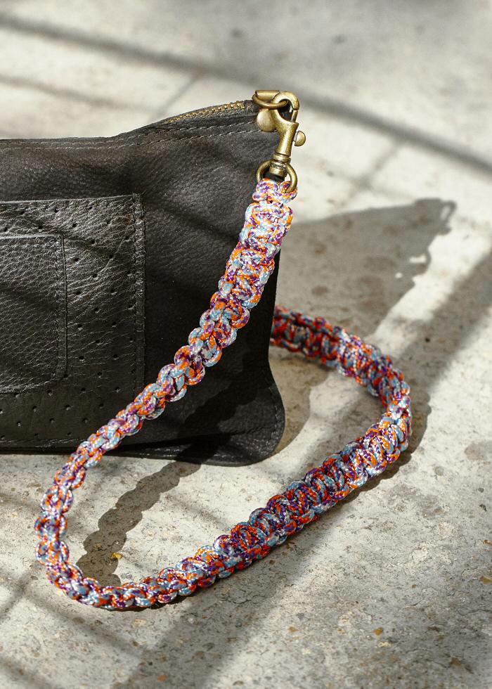 Mirco Gaspari bandoulière Fine marcramé fluo