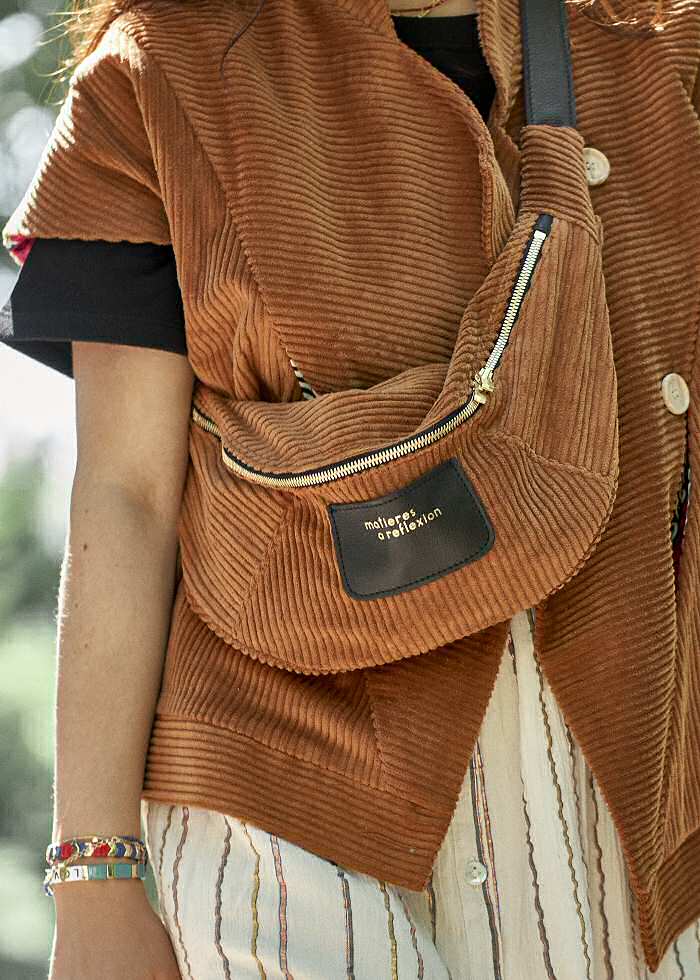 XP | Matières à réflexion veste Michael sleeveless velours