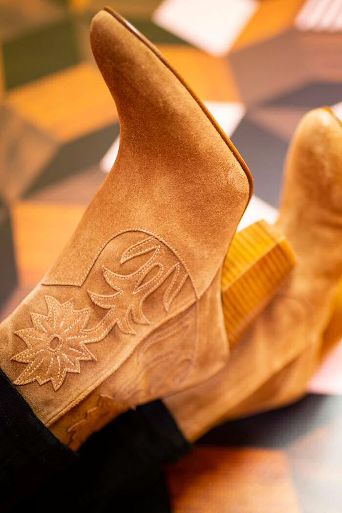 Patricia Blanchet mexican boots Murray ginger suede