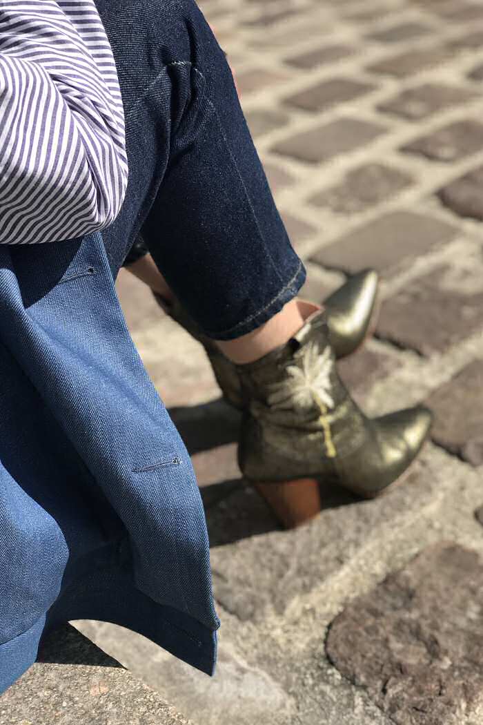 Patricia Blanchet mexican boots Rose gold