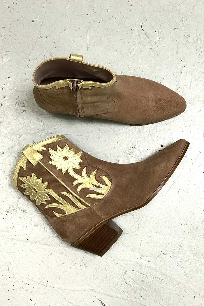 XP | Patricia Blanchet boots Wayne daim sable gold