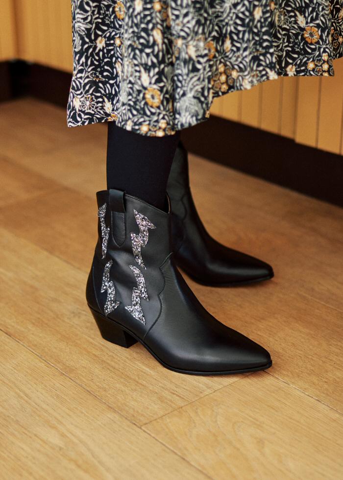 Z | Patricia Blanchet boots santiag Nancy cuir noir