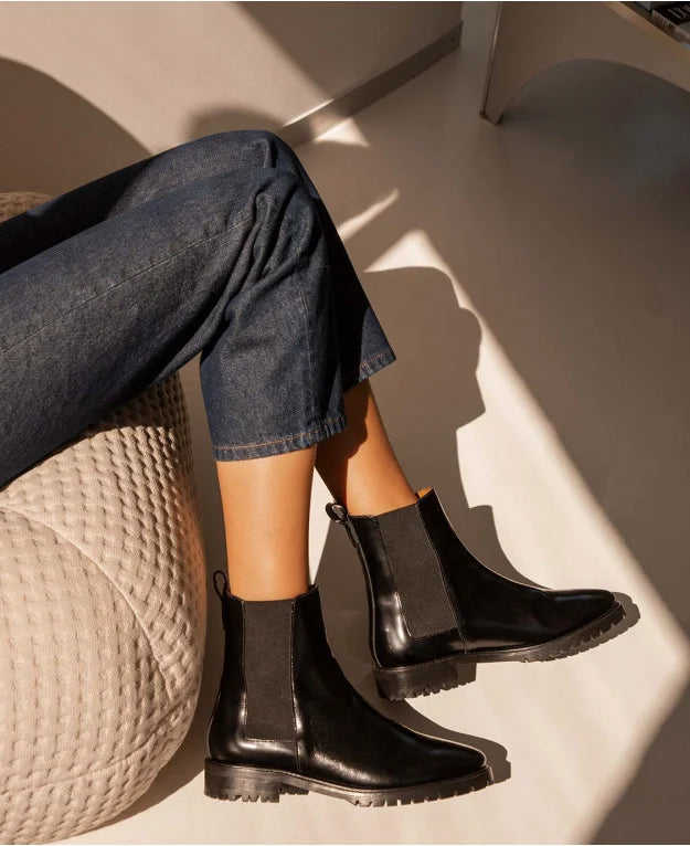 XP | Rivecour bottines 500 cuir noir polis