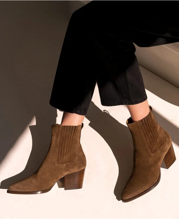 Rivecour cowboy boots 705 chesnut suede