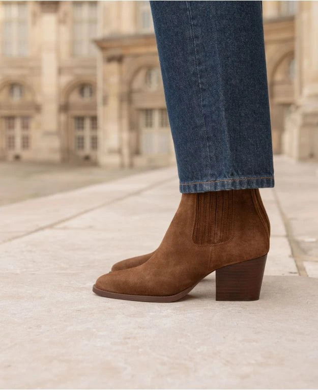 Rivecour cowboy boots 705 chesnut suede