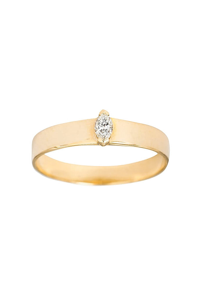 XP Sansoeurs bague Band marquise or diamants - Main Image