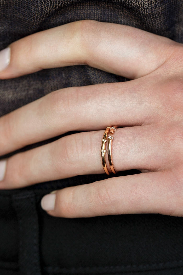 Z | Sansoeurs bague Closed diamonds or diamants