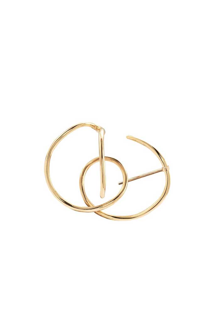 Sansoeurs Big Double Bangle earring 18k gold earcuff