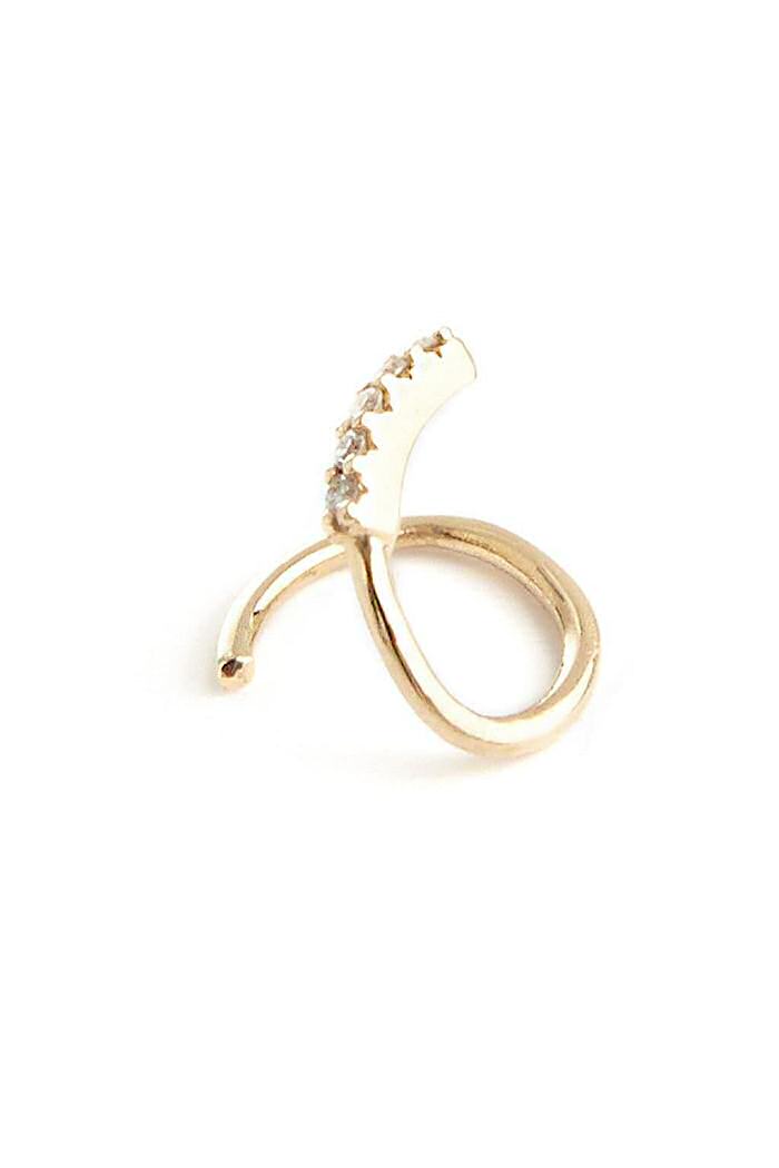 Sansoeurs Snake Diamonds earring 18k gold twirl