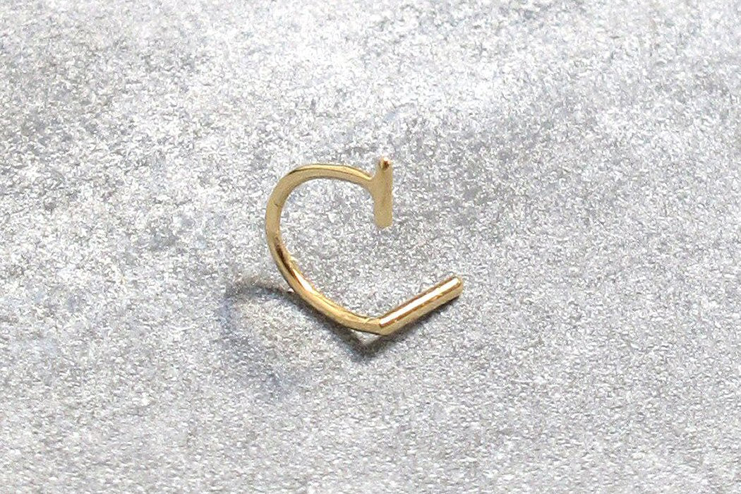 Z | Sansoeurs boucle Double T or 18k huggie