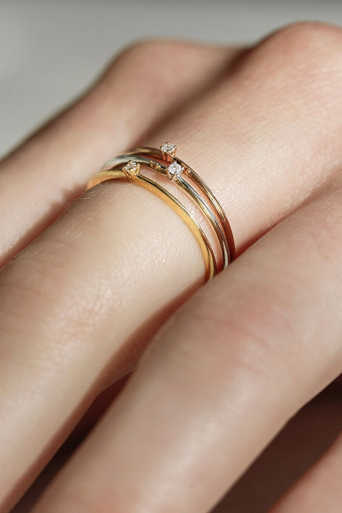 Z | Sansoeurs bague Single Très or diamants