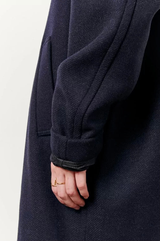Z | Sessun manteau Honoré Navy laine bleu marine