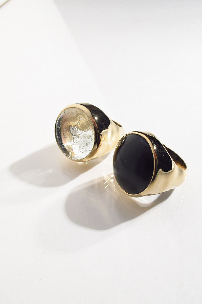 Soko bague chevalière Wazi glass horn