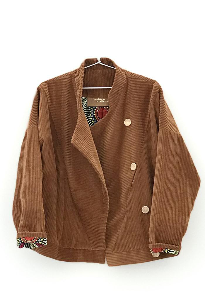 XX | Matières à réflexion veste Michael velours caramel