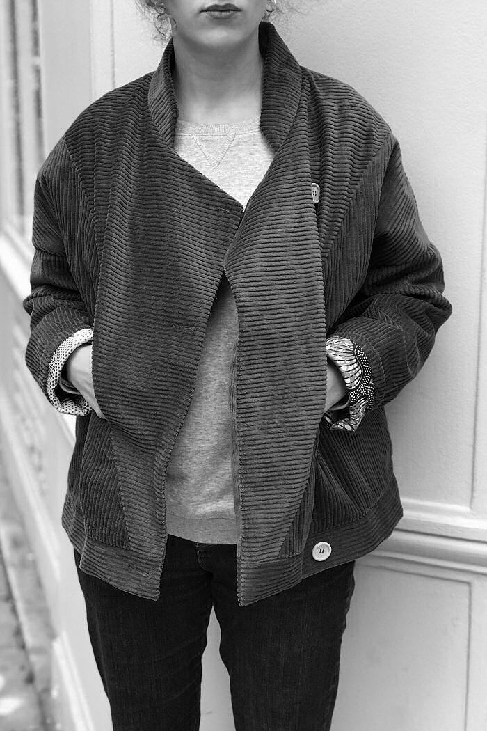 XX | Matières à réflexion veste Michael velours noir