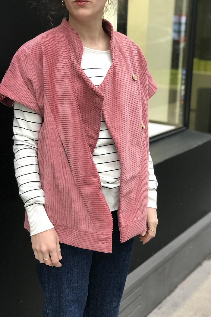XP | Matières à réflexion veste Michael sleeveless velours