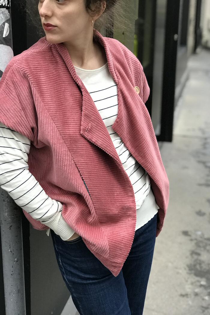 XP | Matières à réflexion veste Michael sleeveless velours