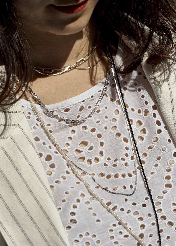 Laurence Soulat Paris collier Twiggy chaine argent