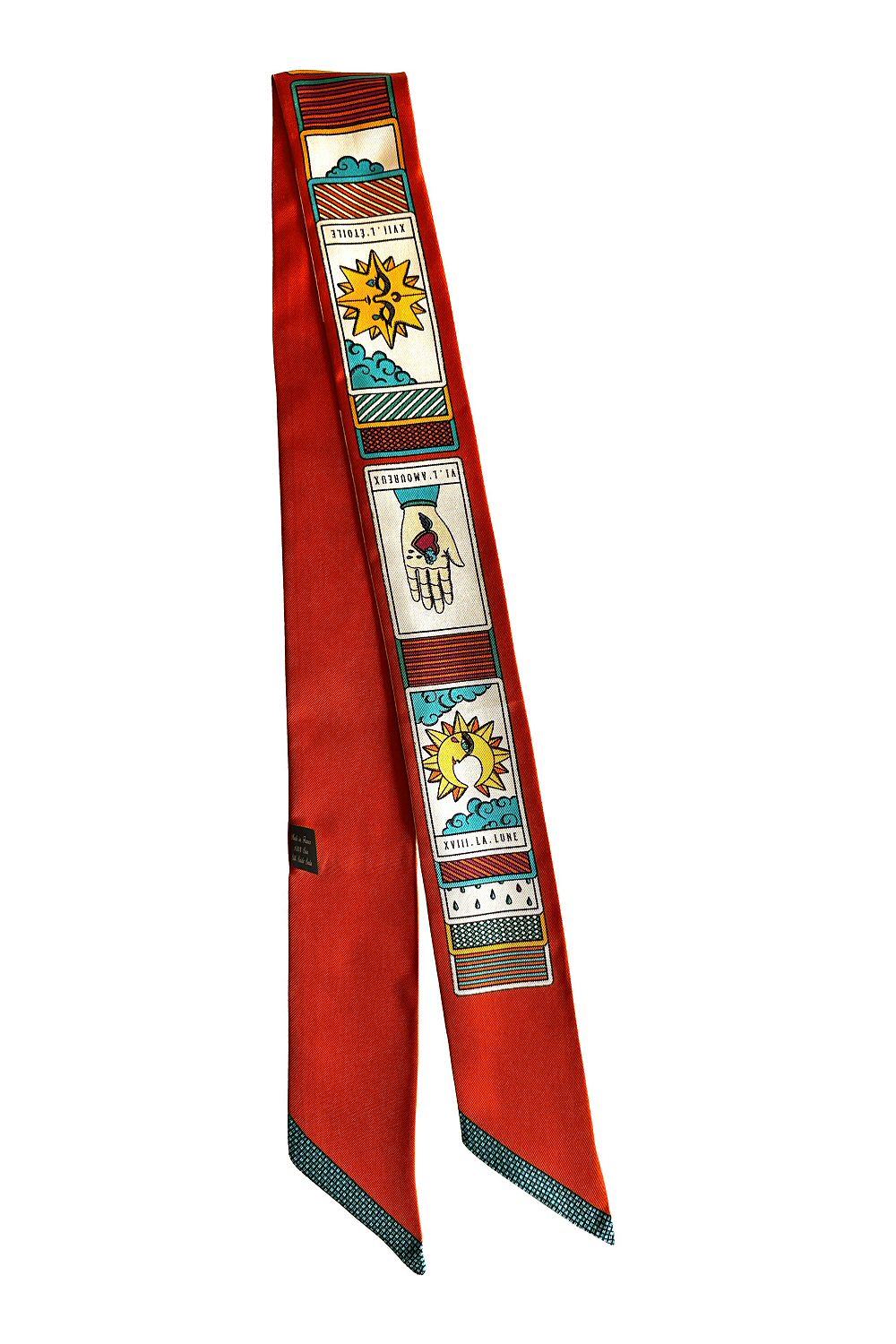 Année bandy en soie Tarot rouge