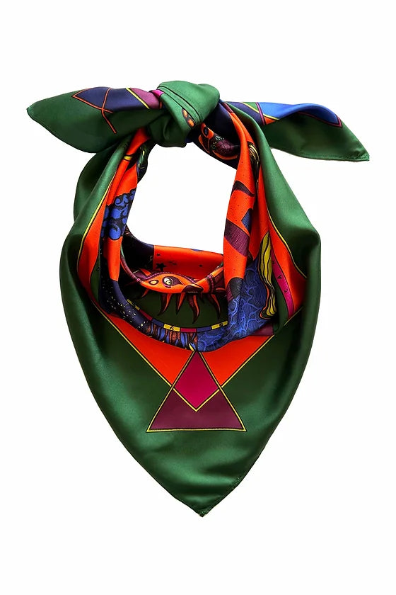 Année silk scarf Carte Astrale