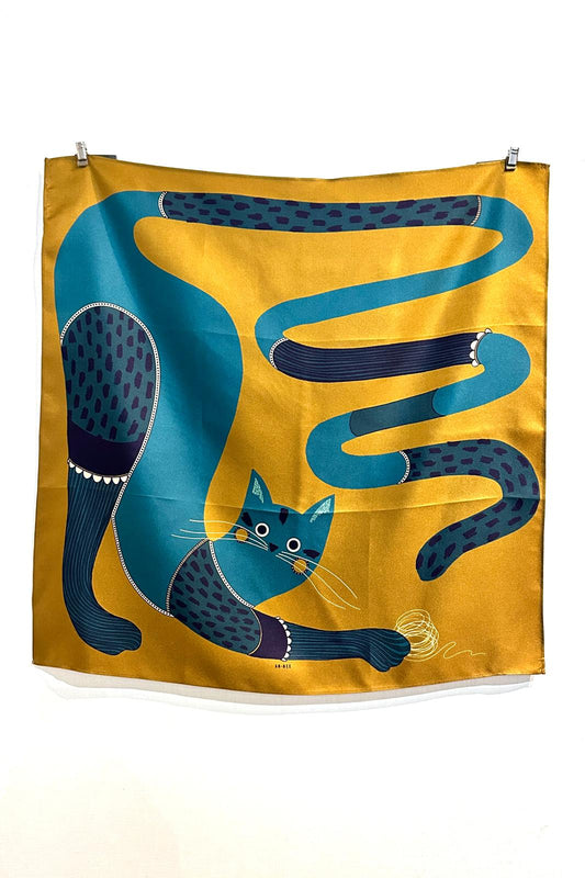 Année foulard en soie Chapanoir kaki bandana