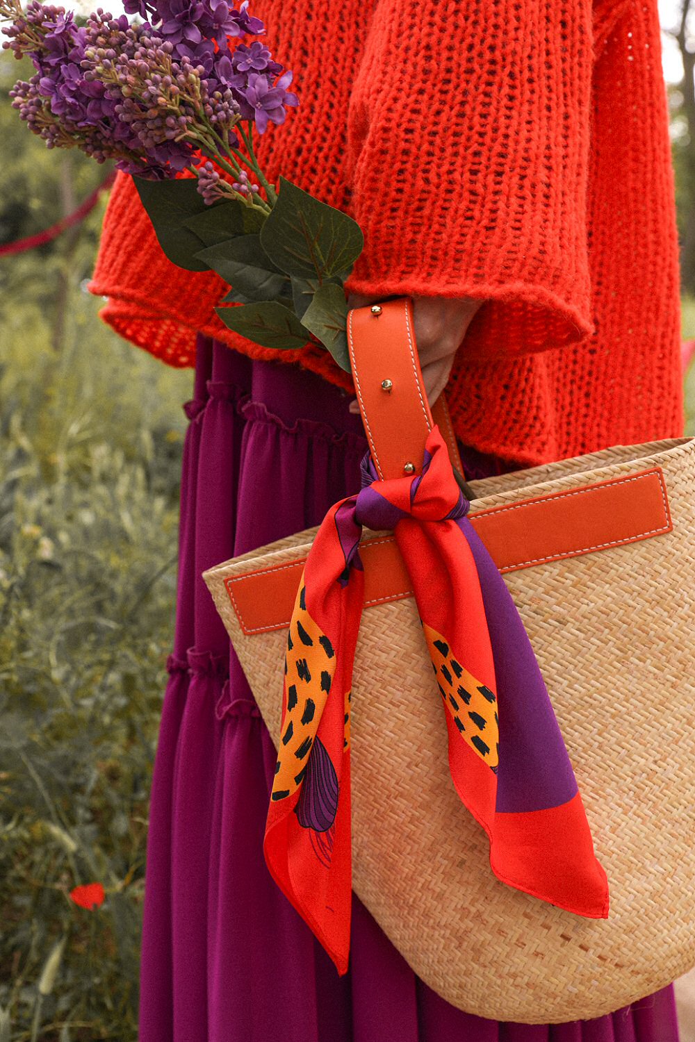 Année foulard en soie Chapanoir rouge bandana