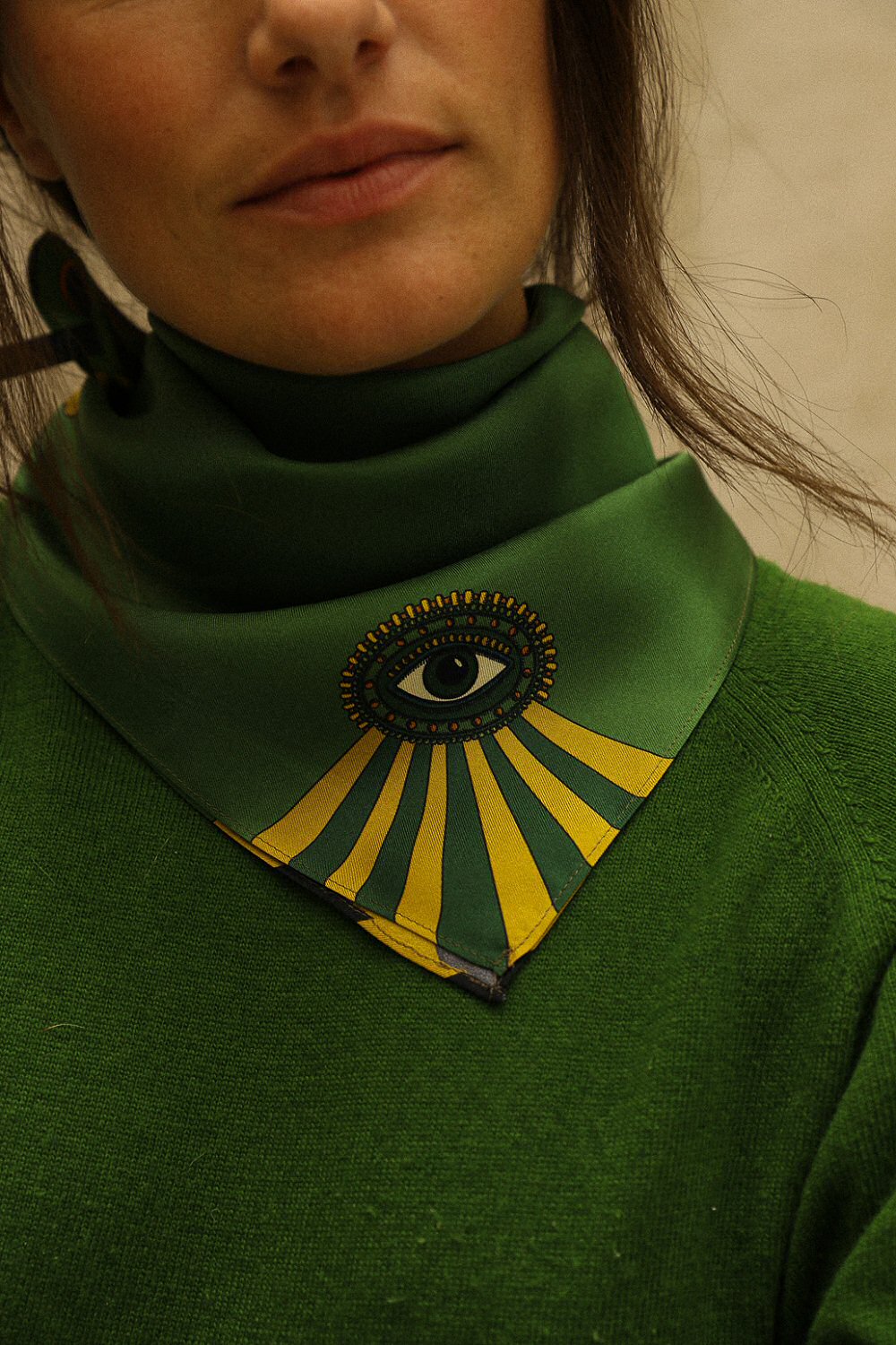 Année foulard en soie Lucky You bandana oeil