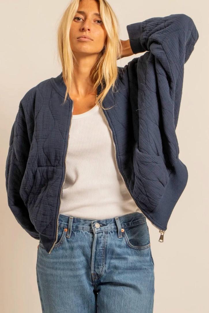 Aokyanos veste bombers Daytona bleu nuit