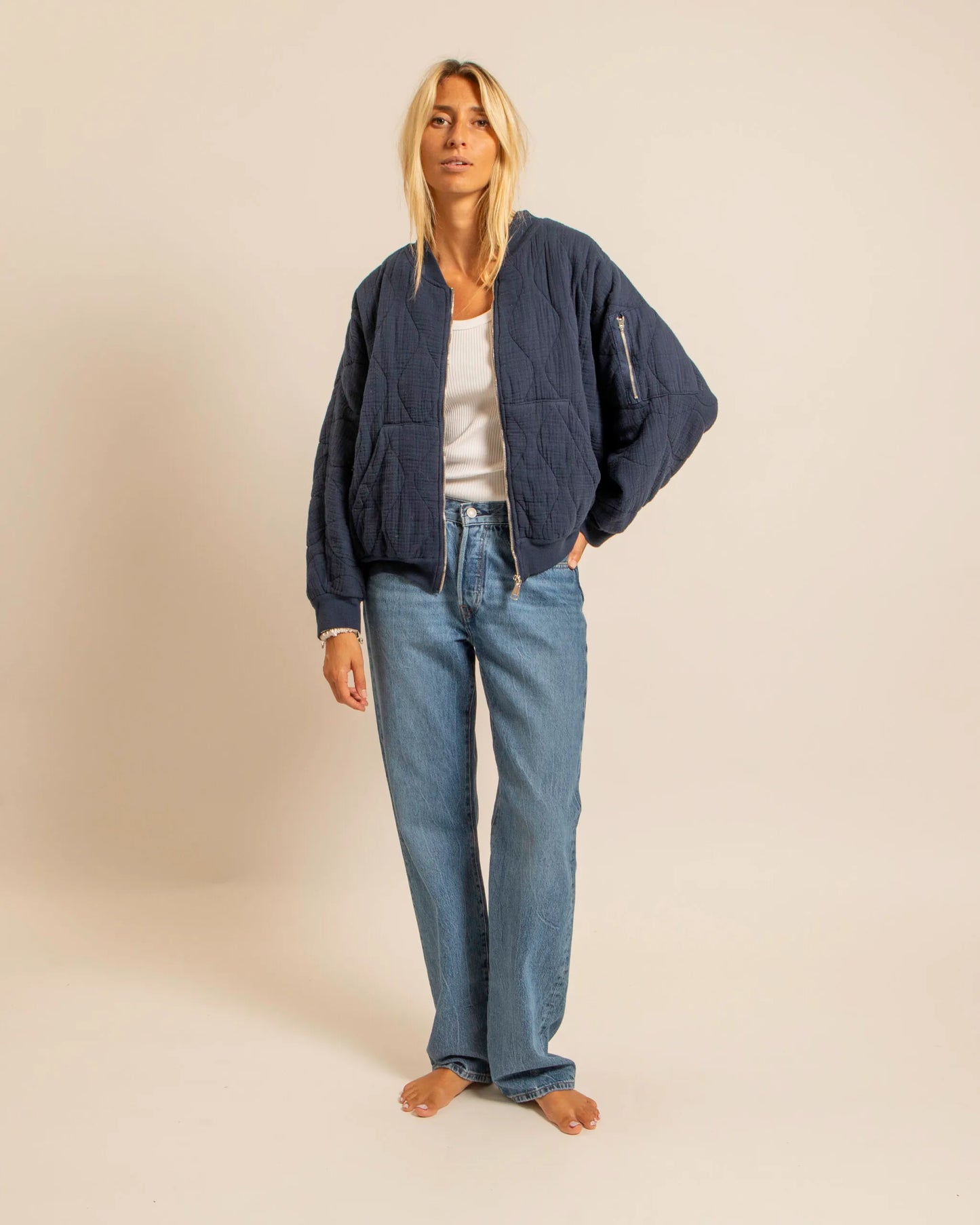 Aokyanos veste bombers Daytona bleu nuit