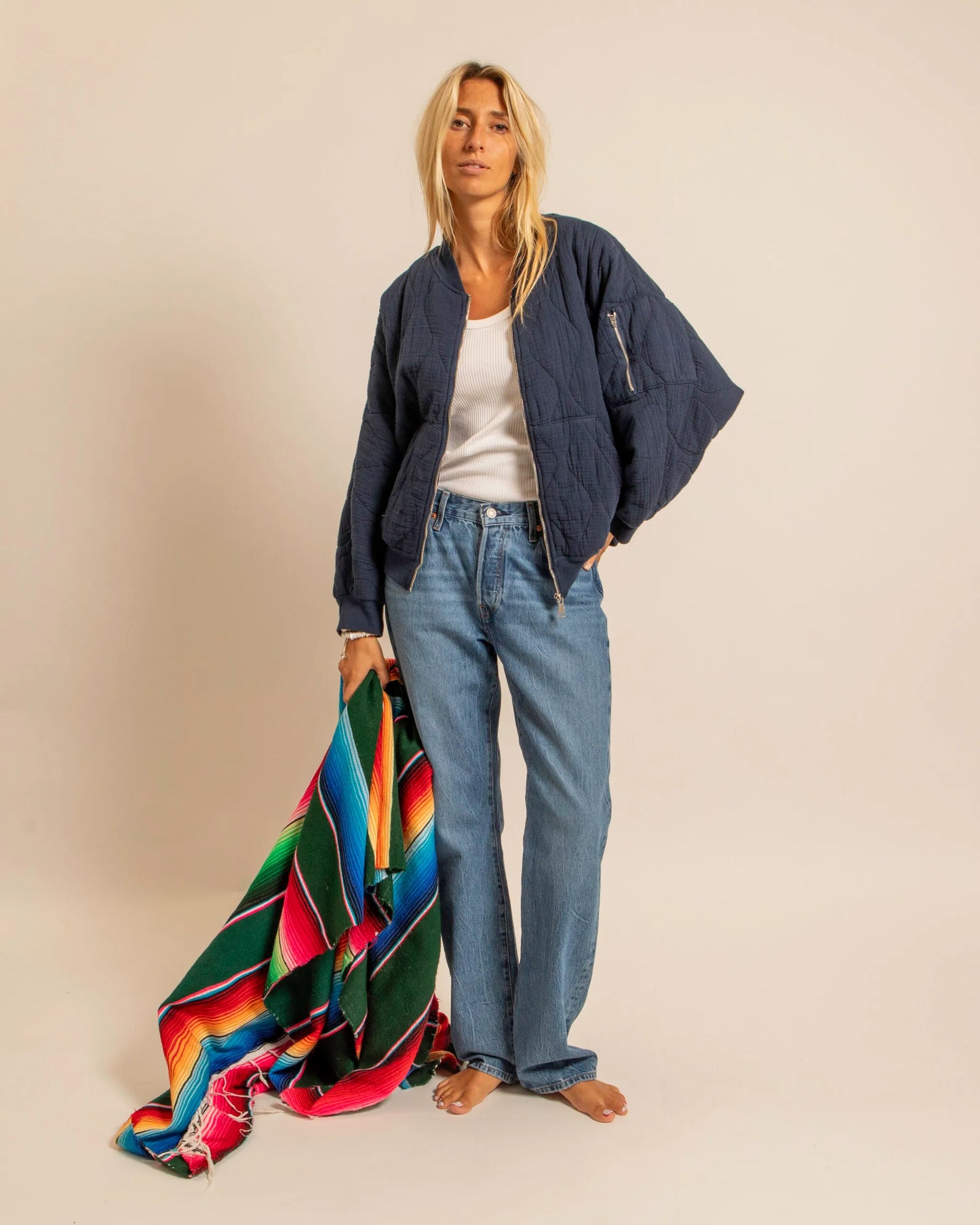 Aokyanos veste bombers Daytona bleu nuit