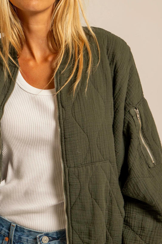 Aokyanos veste bombers Daytona kaki