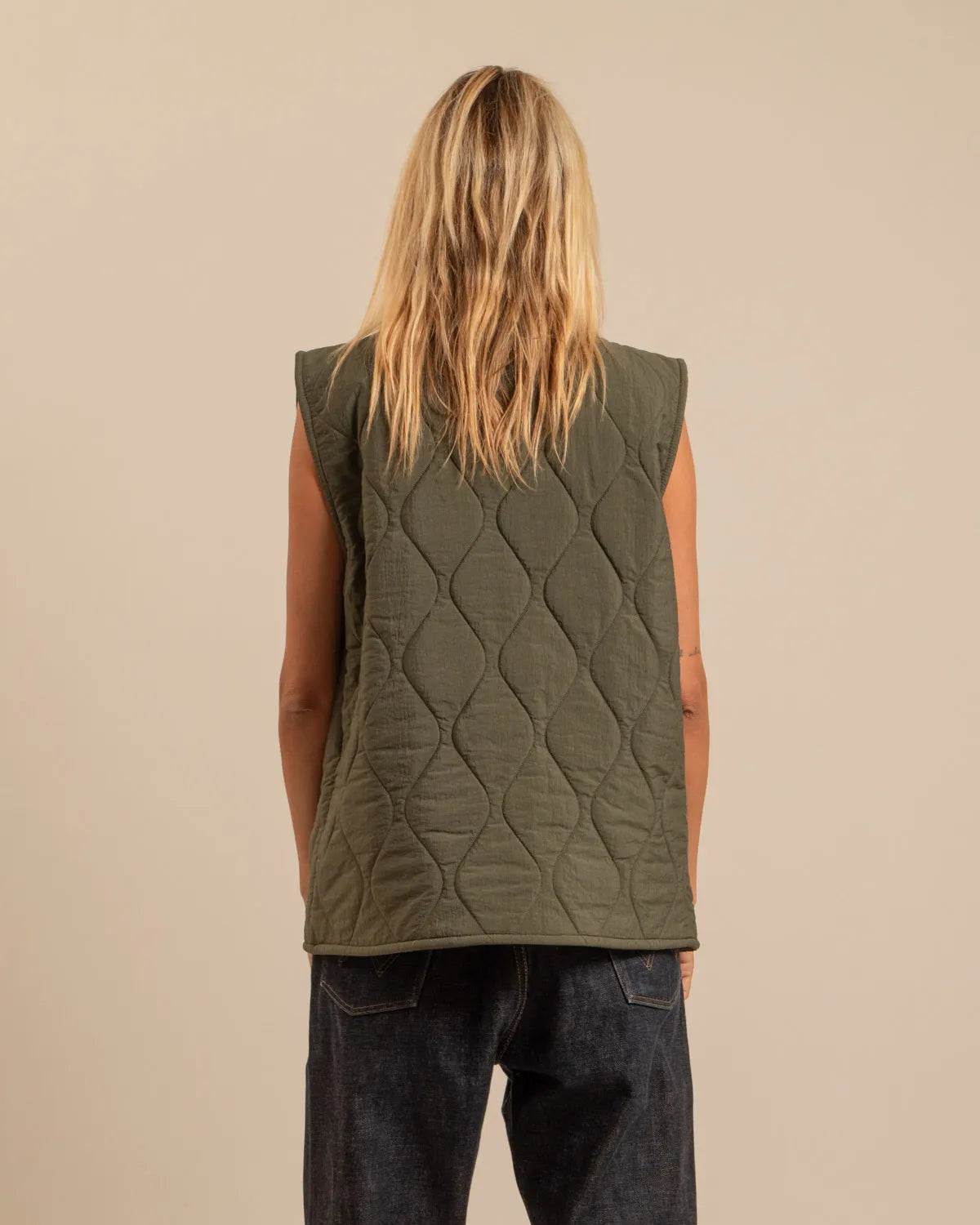 Aokyanos veste Venice Sherpa sans manches kaki