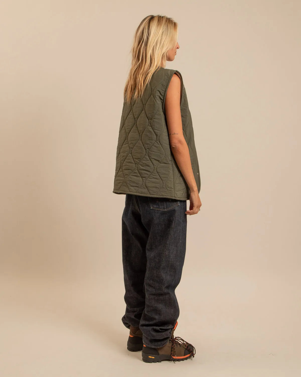 Aokyanos veste Venice Sherpa sans manches kaki