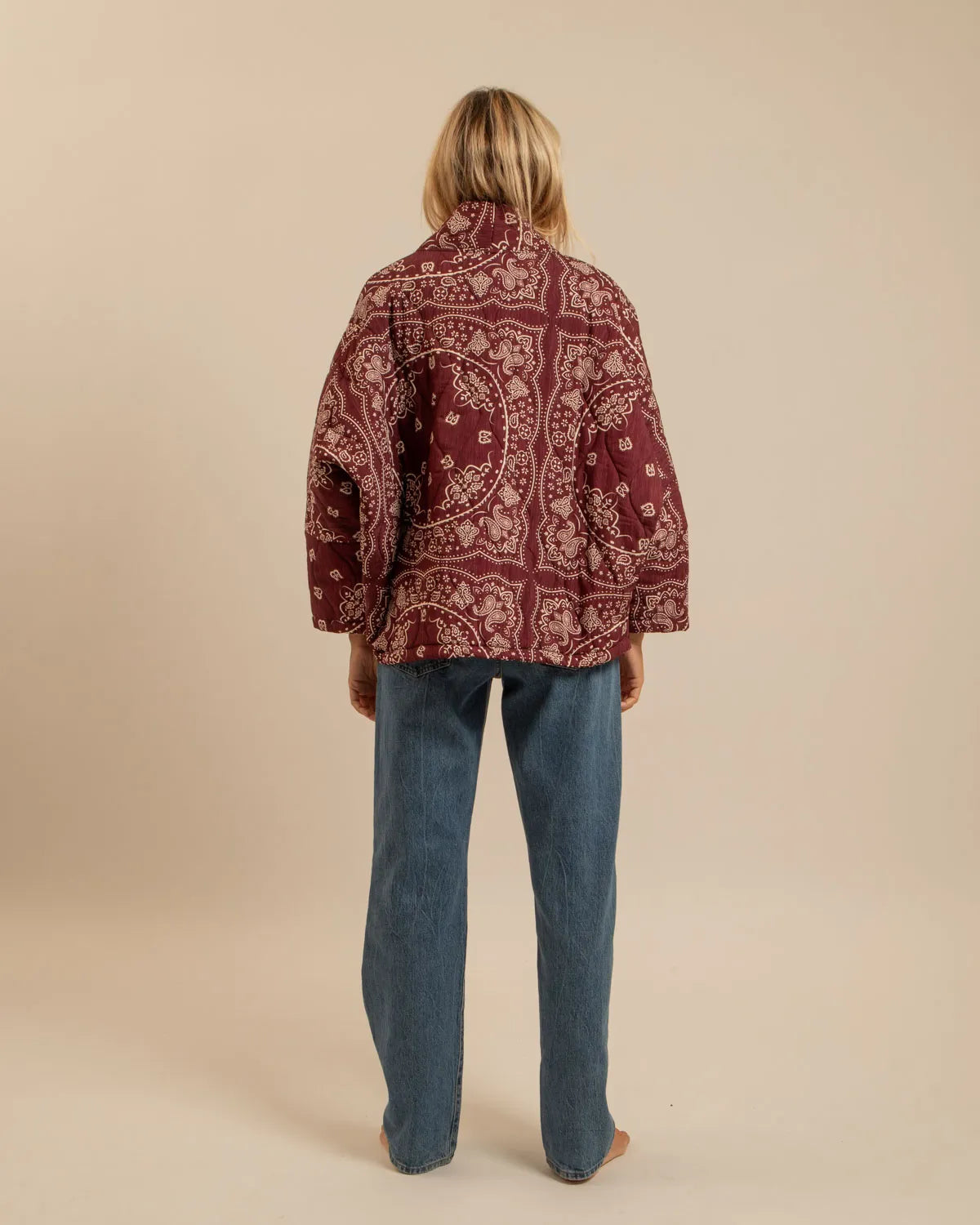 Aokyanos veste kimono Chicago bandana bordeaux