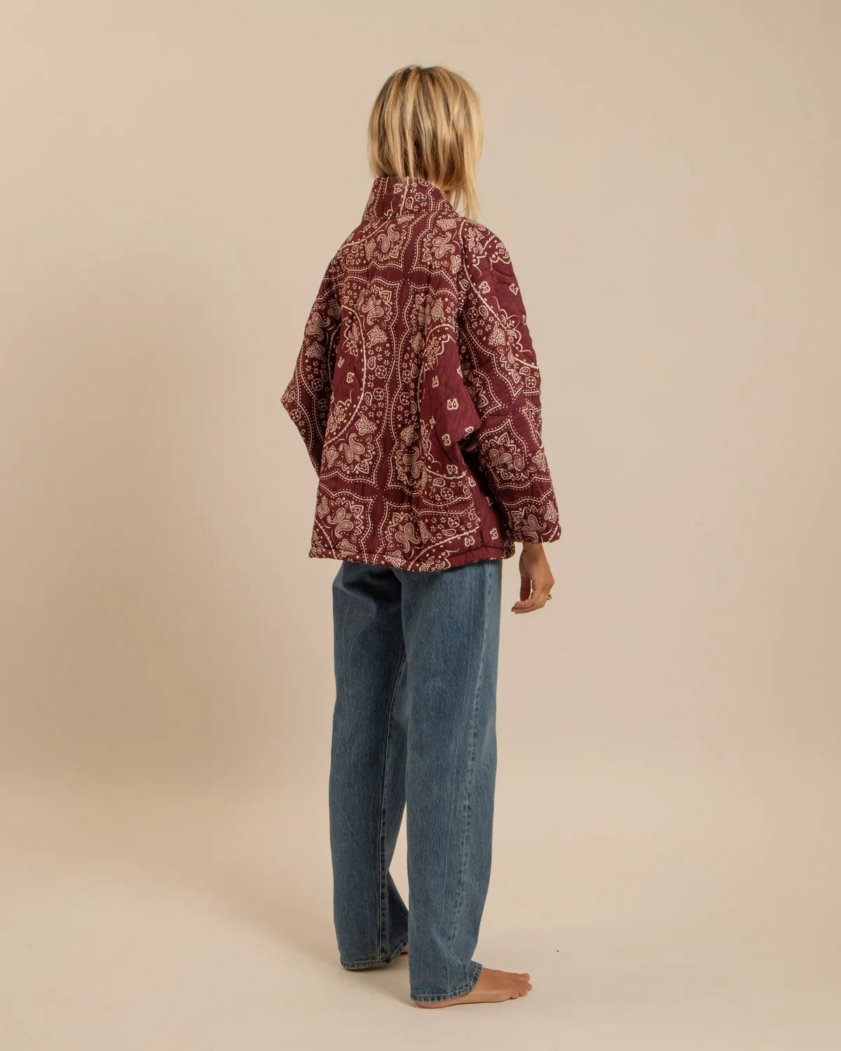 Aokyanos veste kimono Chicago bandana bordeaux