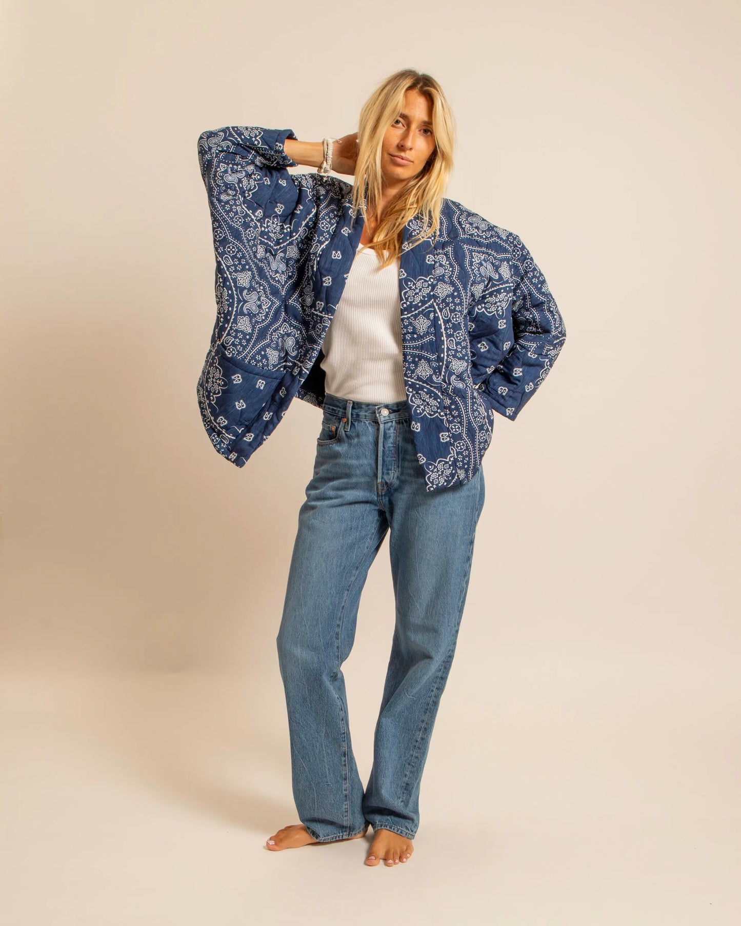 Aokyanos kimono Chicago navy Bandana