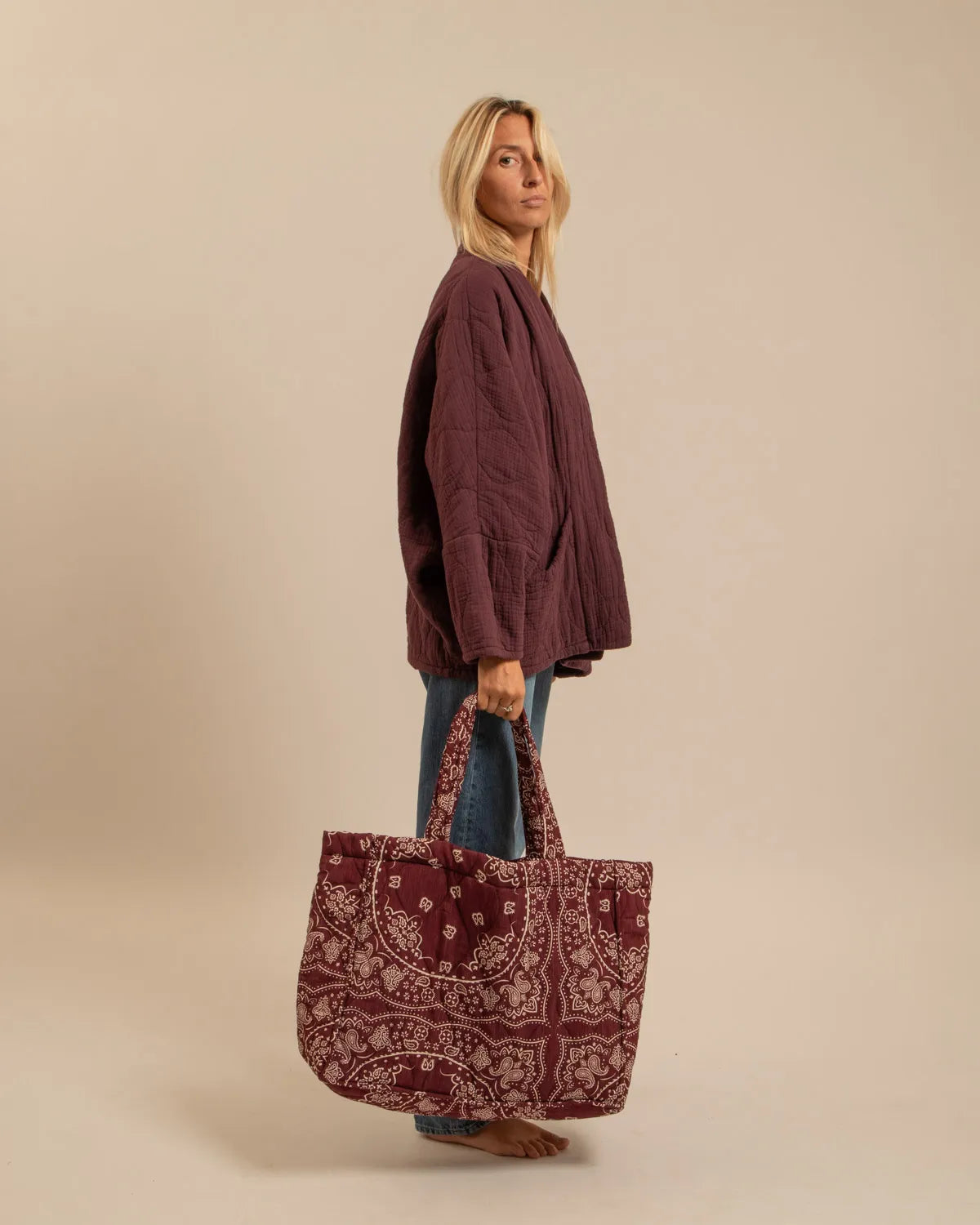 Aokyanos veste kimono Chicago bordeaux