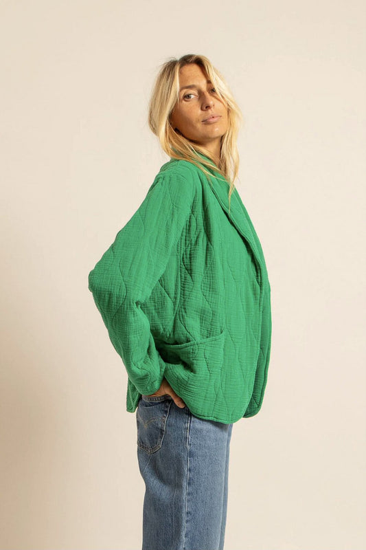 Aokyanos veste kimono Cuba vert flash