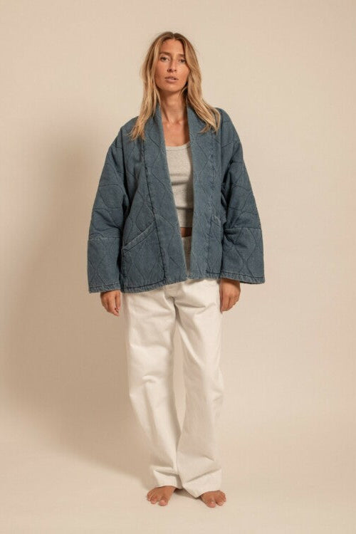 Aokyanos veste kimono Chicago Denim bleu