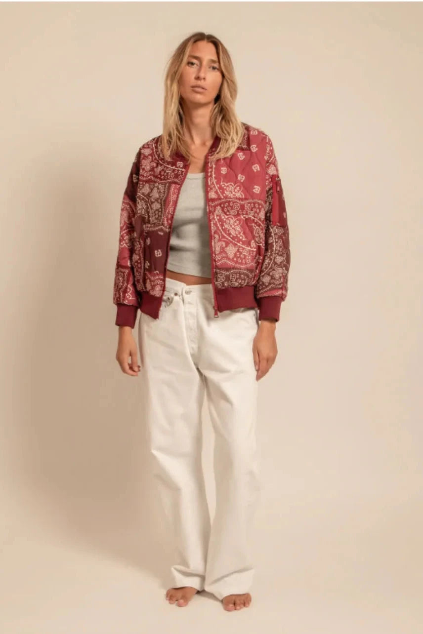 Aokyanos veste bombers Daytona Patch bordeaux