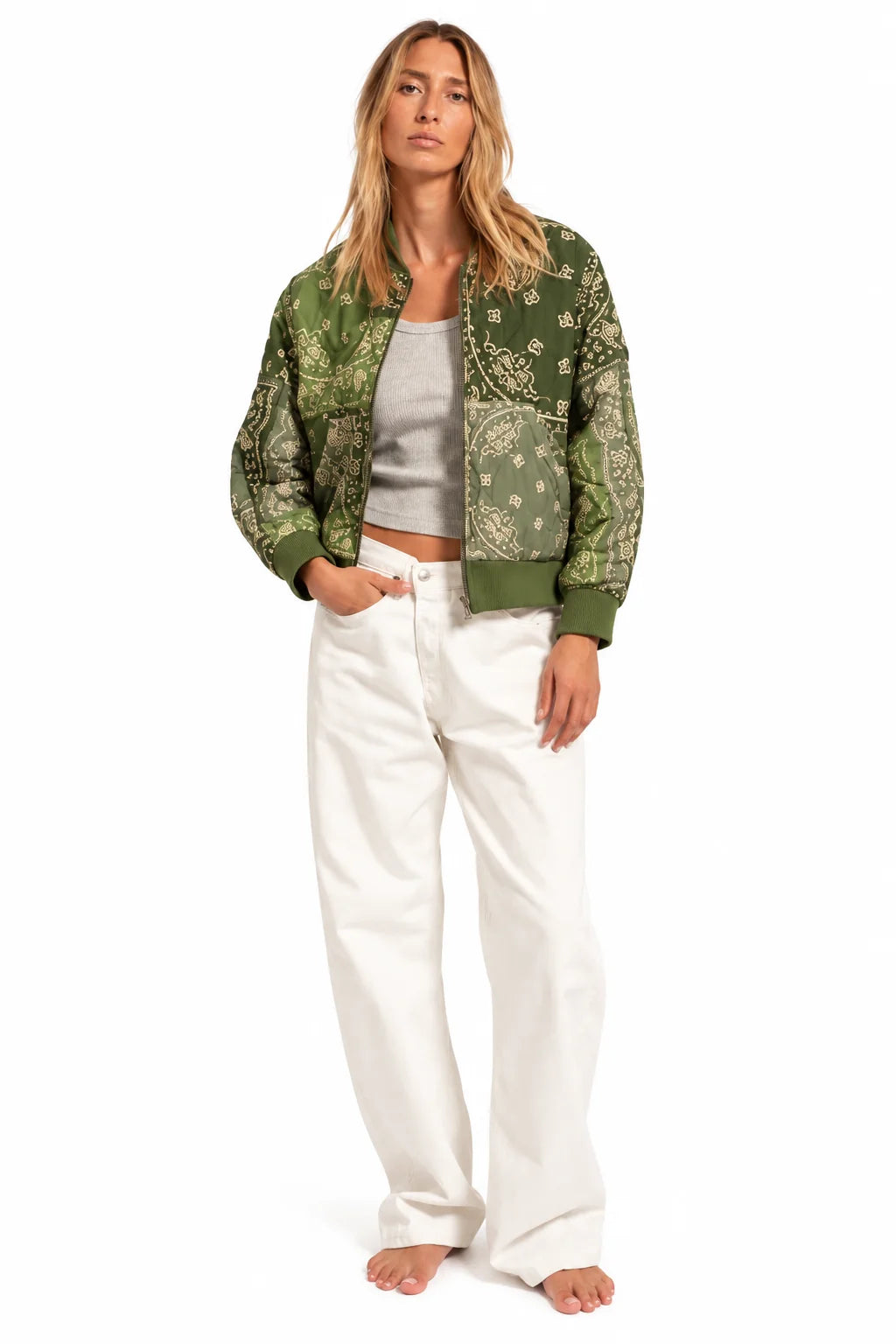 Aokyanos veste bombers Daytona Patch kaki