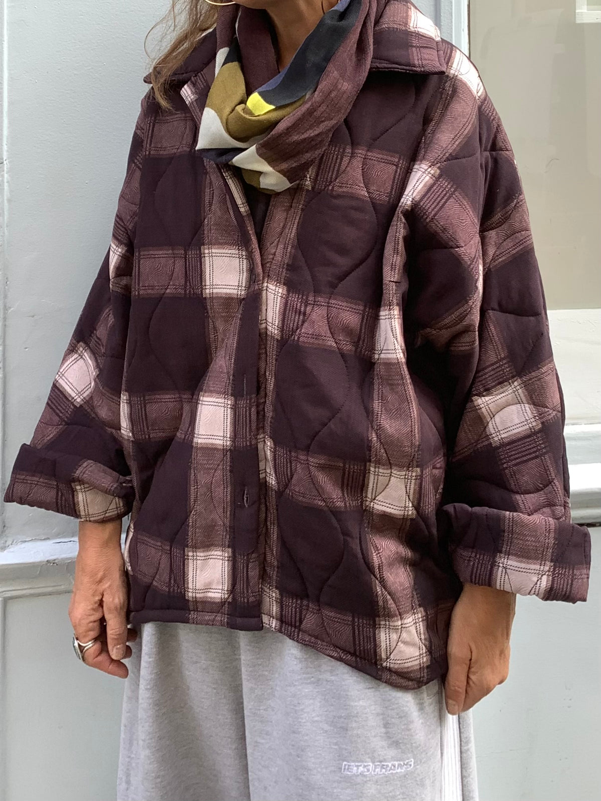 Aokyanos veste kimono Taos gris heritage bordeaux
