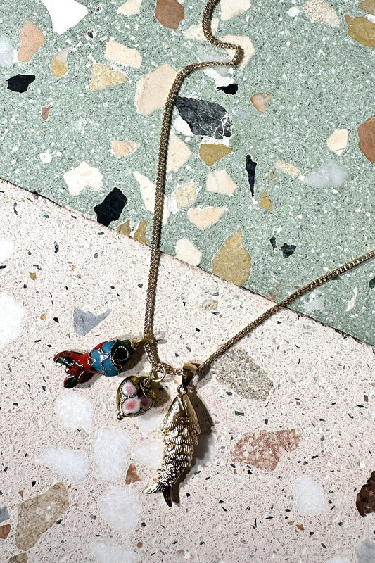 Bali Temples collier Fish family