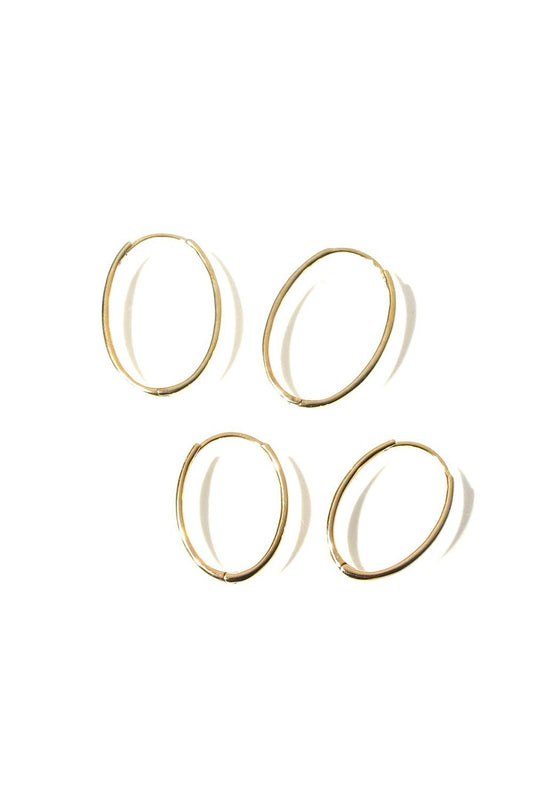 Bali Temples créoles Oval slim hoops