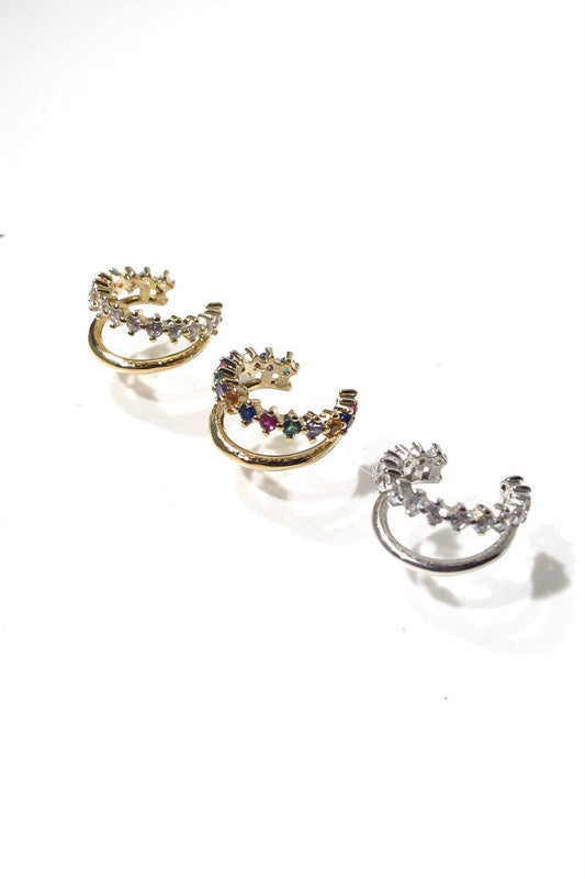 Bali Temples Earcuff Duo strass