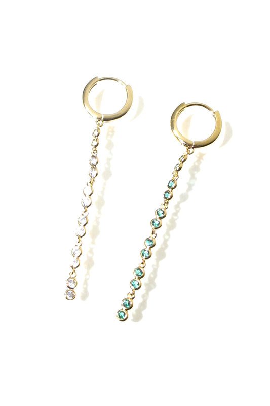 Bali Temples huggie 8 Cascade chainette strass