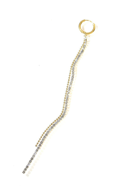 Bali Temples huggie 8 Cascade Longue chainette strass