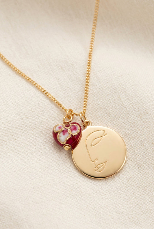 Bali Temples collier Love Face