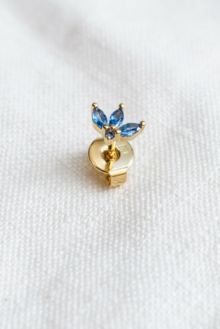 Bali Temples stud Bird gold strass